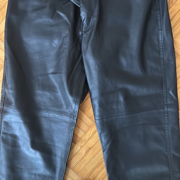 MANGO leather effect high waist pants - Picture 5 of 5